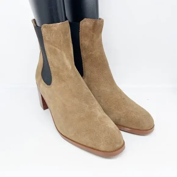 Steve Madden Women's Rhiannon Chelsea Boot Cognac Suede Size 10M - Picture 1 of 15